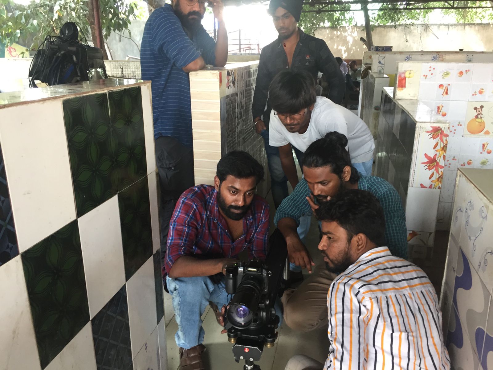 Rohit Penumatsa on the sets of Chivaraku Migiledhi
